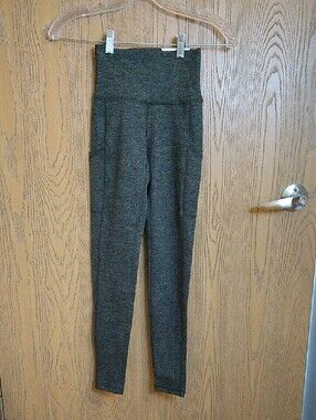 Offline By Aerie The Hugger High-Rise Heather Green Leggings
